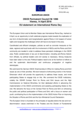 Statement by the Dutch EU Presidency on the International Roma Day, observed on 8 April 2016