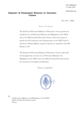 Response by the Delegation of Denmark to the Questionnaire on the Code of Conduct on Politico-Military Aspects of Security