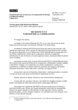 Decisione N.5/11 sui Partner per la cooperazione 
