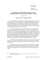 Statement by the Dutch EU Presidency on the case of Mr. A. Askarov in Kyrgyzstan