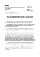 Déclaration ministérielle sur la lutte contre toutes les formes de traite des êtres humains