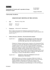 Journal of the 825th Plenary Meeting of the Permanent Council