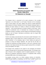 Statement by the Dutch EU Presidency on the conclusion of the so-called “Agreement on the State Border” by the Russian Federation with the Tskhinvali occupation regime