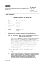 Journal der 1099. Plenarsitzung des Ständigen Rates 