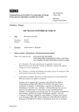 Journal de la 818ème séance plénière du Forum