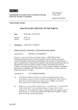 Journal of the 821st Plenary Meeting of the Forum for Security Co-operation