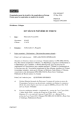 Journal de la 821ème séance plénière du Forum