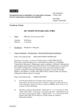 Diario de la 821ª Sesión plenaria del Foro de Cooperación en materia de Seguridad  