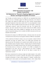 Statement by the Dutch EU Presidency on the Russia’s ongoing aggression against Ukraine and illegal occupation of Crimea