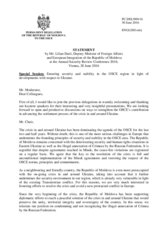 Statement by Mr. Lilian Darii, Deputy Minister of Foreign Affairs and European Integration