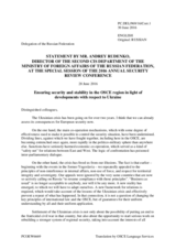 Statement by Mr. Andrey Rudenko, Director of the Second CIS Department of the Ministry of Foreign Affairs