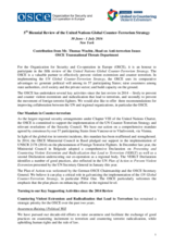 Contribution of the OSCE to the 5th Biennial Review of the United Nations Global Counter-Terrorism Strategy