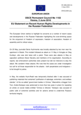 Statement by the Dutch EU Presidency on the harassment and intimidation of the political opposition in the Russian Federation