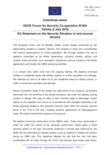 Statement by the Slovak EU Presidency on the situation in and around Ukraine