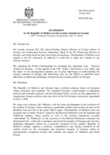 Statement by the Delegation of Moldova in response to the presentations by H.E. Mr. D. Dondua, Deputy Minister for Foreign Affairs of Georgia, and Mr. K. Jankauskas, Head of the European Union Monitoring Mission in Georgia