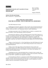 OSCE Strategy Document for the Economic and Environmental Dimension