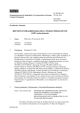 Diario de la 1109ª Sesión extraordinaria del Consejo Permanente 