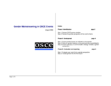 Gender Mainstreaming in OSCE Events
