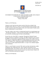 Statement by the Delegation of Norway in response to the update by Ambassador Martin Sajdik and to the report by Ambassador Ertugrul Apakan