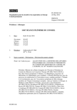 Journal de la 1101ère séance plénière du Conseil