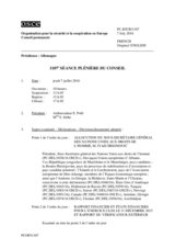 Journal de la 1107ème séance plénière du Conseil