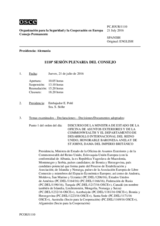Diario de la 1110ª Sesión plenaria del Consejo Permanente 