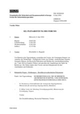 Journal der 822. Plenarsitzung des Forums