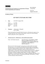 Giornale della 823a Seduta plenaria del Foro di cooperazione per la sicurezza