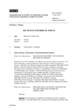 Journal de la 825ème séance plénière du Forum