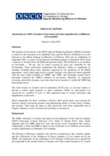 Restrictions to SMM’s freedom of movement and other impediments to fulfilment of its mandate