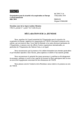 Déclaration sur la jeunesse