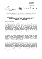 Statement by the Delegation of Algeria