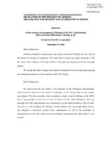Statement by the Delegation of Armenia in response to the opening Statement by H.E. Dr. Augusto Santos Silva, Minister for Foreign Affairs of Portugal