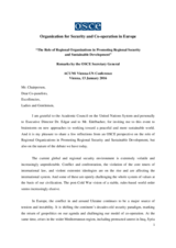 The Role of Regional Organizations in Promoting Regional Security and Sustainable Development The Role of Regional Organizations in Promoting Regional Security and Sustainable Development