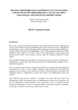 Draft Agenda for 2016 OSCE Mediterranean Conference, Vienna