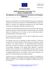 Statement by the Slovak EU Presidency on the elections to the State Duma in the Russian Federation, held on 18 September 2016