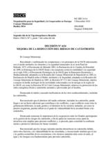 Decisión Nº 6/14 relativa a la mejora de la reducción del riesgo de catástrofes