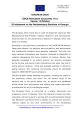 Statement by the Slovak EU Presidency on the parliamentary elections in Georgia, held on 8 October 2016