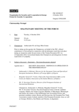 Journal of the 831st Plenary Meeting of the Forum for Security Co-operation