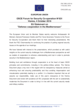 Statement by the Slovak EU Presidency in response to the presentations by Ambassador A. Mokrani, by Brigadier General F. Vestito and by Mr. N. Severiano Teixeira