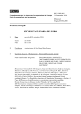 Giornale della 829a Seduta plenaria del Foro di cooperazione per la sicurezza