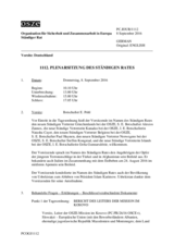 Journal der 1112. Plenarsitzung des Ständigen Rates 