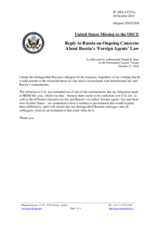 Statement by the Delegation of the United States of America in response to the statement by the Delegation of the Russian Federation