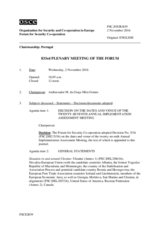 Journal of the 833rd Plenary Meeting of the Forum for Security Co-operation