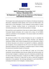 Statement by the Slovak EU Presidency in response to the address by the Co-Chairmen of the Geneva International Discussions