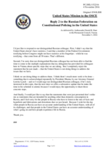 Second statement by the Delegation of the United States of America in response to the statement by the Delegation of the Russian Federation