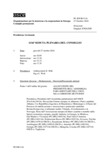 Giornale della 1116a Seduta plenaria del Consiglio permanente