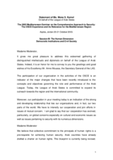 Statement by Ms. Mona S. Kamel on behalf of the League of Arab States