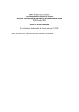 Statement by Ambassador Yves Doutriaux, delegation of France with the OSCE