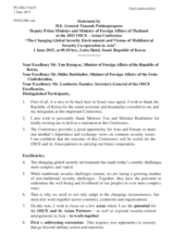 Statement by H.E. General Tanasak Patimapragorn